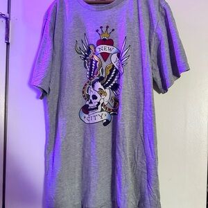 Ed Hardy Grey Oversized T-shirt Sizs XL